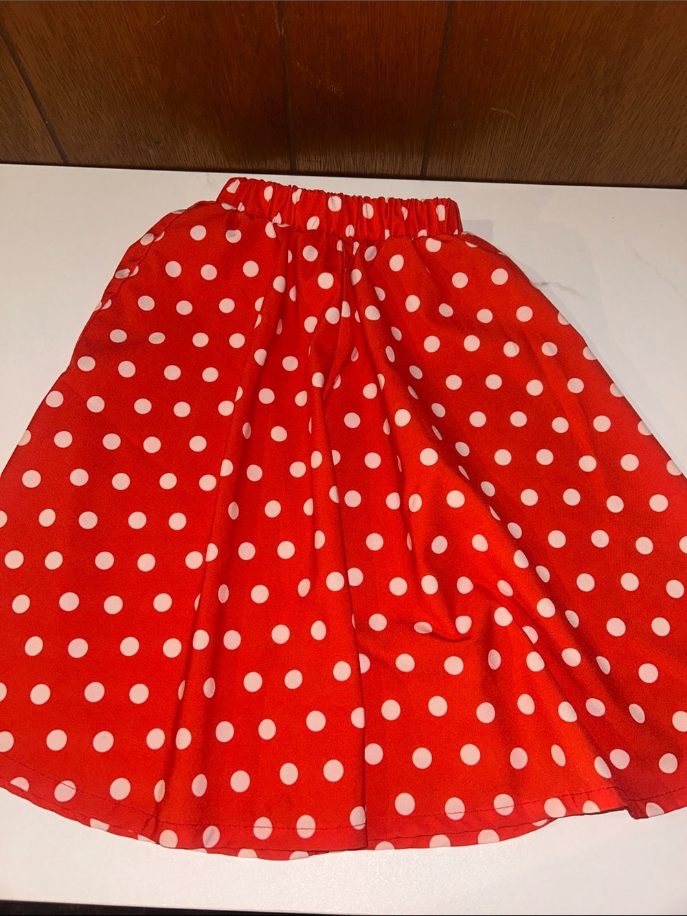 5/$20 Red Polka Dot Elastic Waist Skirt